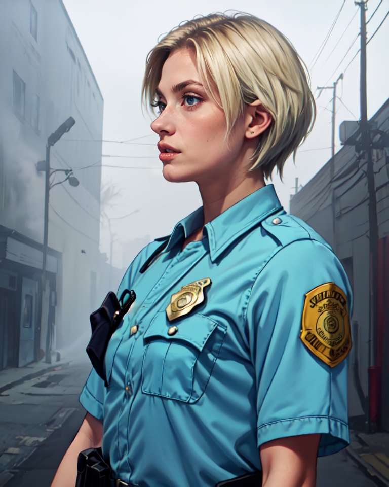 18685-182130430-best quality, , cybilbennett, 1girl, blonde_hair, short_hair, police_uniform, outdoors, fog, silent_hill, town, (upper body).png